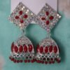 Pairs of 1 Oxidized Earrings Jhumka For Celebration, Party Mix Color